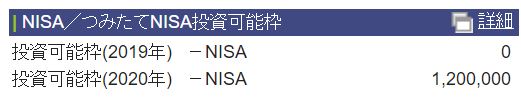 一般ＮＩＳＡ枠の残高