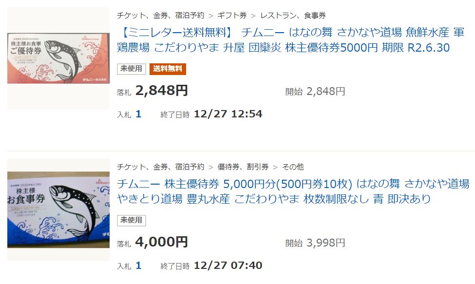 ヤフオク!落札相場