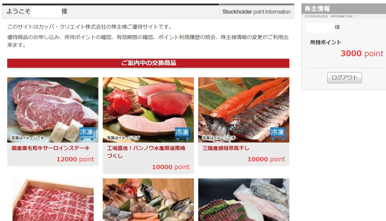 カッパ・クリエイトのポイント交換サイトイメージ