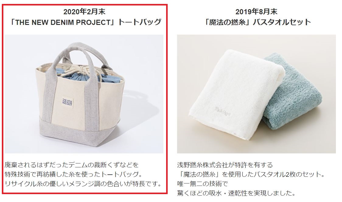 20年2月期株主優待品