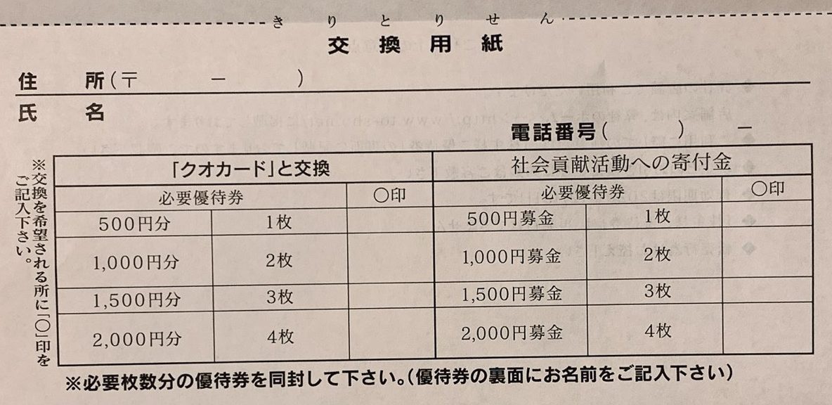 東祥の交換申請
