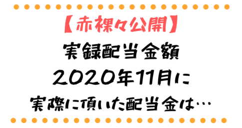 2020年11月配当金