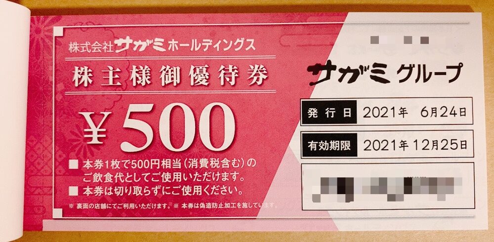 サガミホールディングスの株主優待