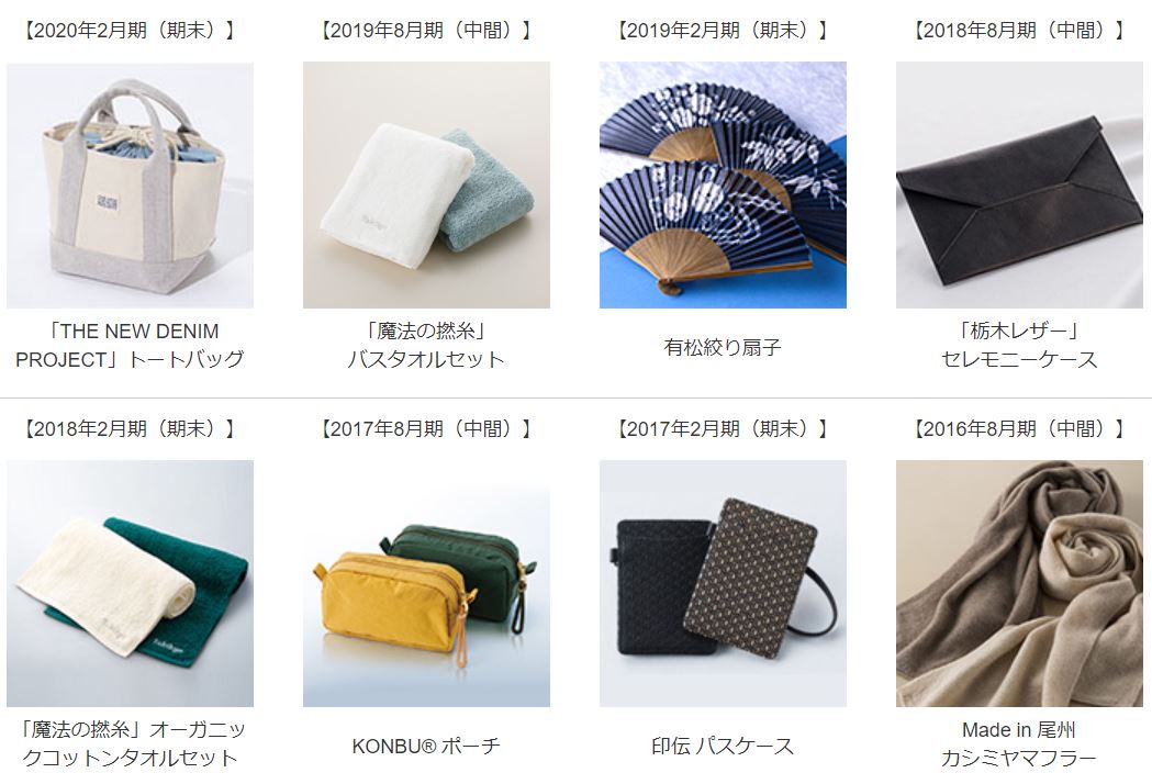 タキヒヨーの株主優待品