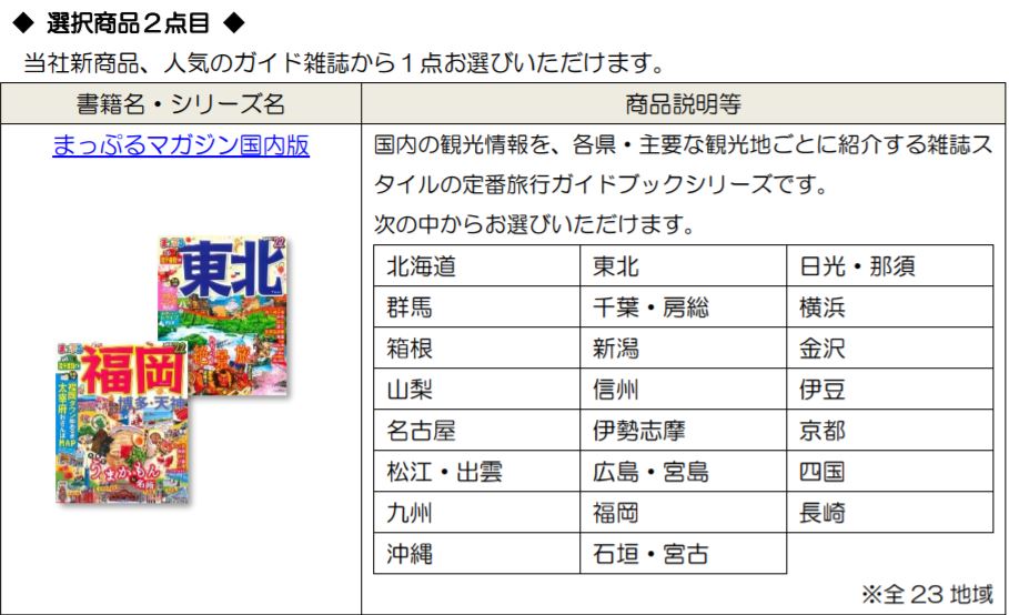 昭文社ホールディングス （9475）の株主優待品
