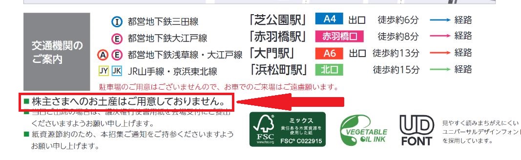 ゆうちょ銀行の株主総会お土産