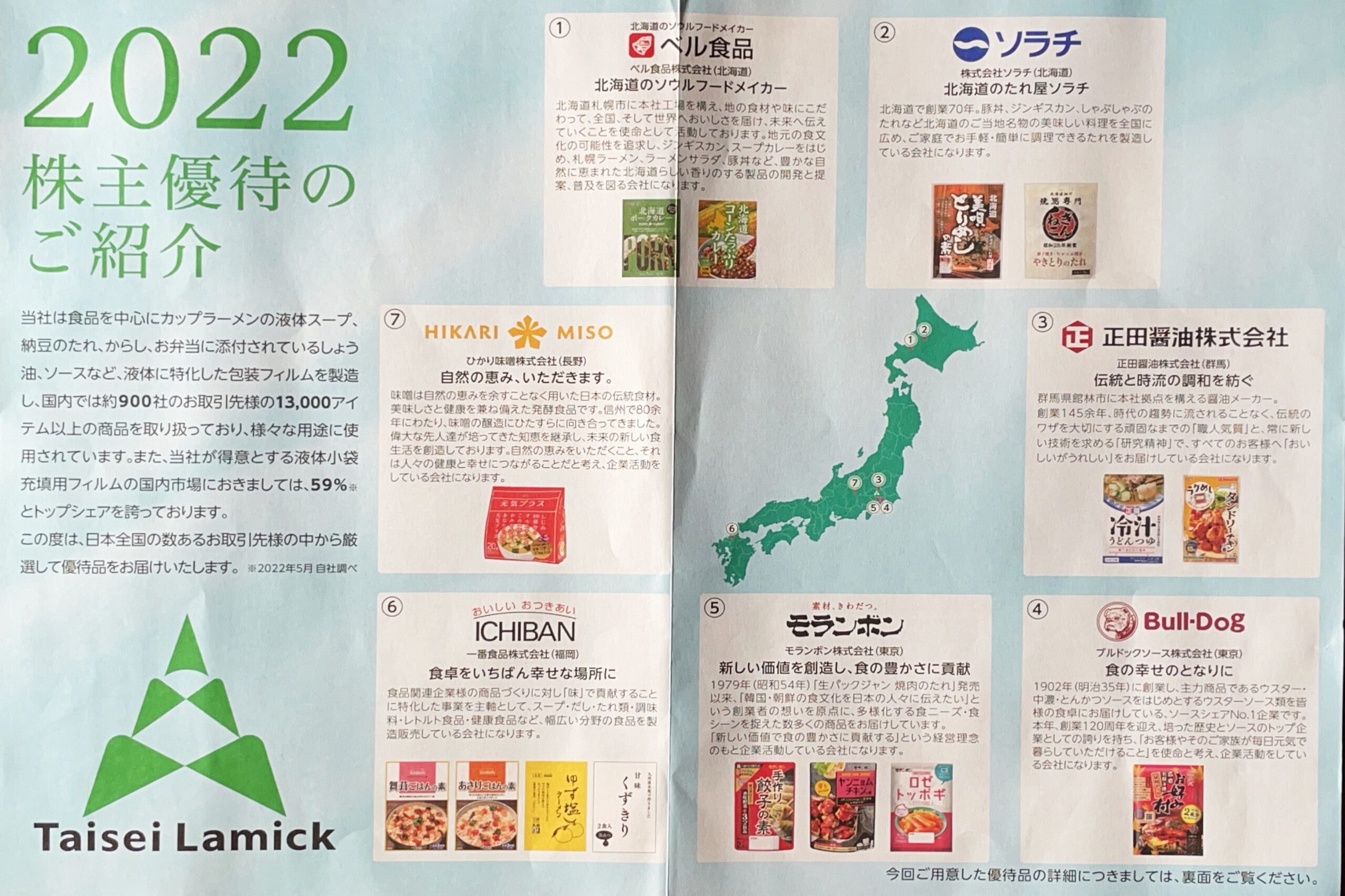 大成ラミックの株主優待