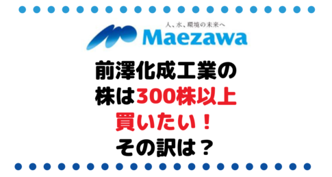 【年2回株式優待＆高配当】前澤化成工業（7925）の株は300株以上買いたい！その訳は？