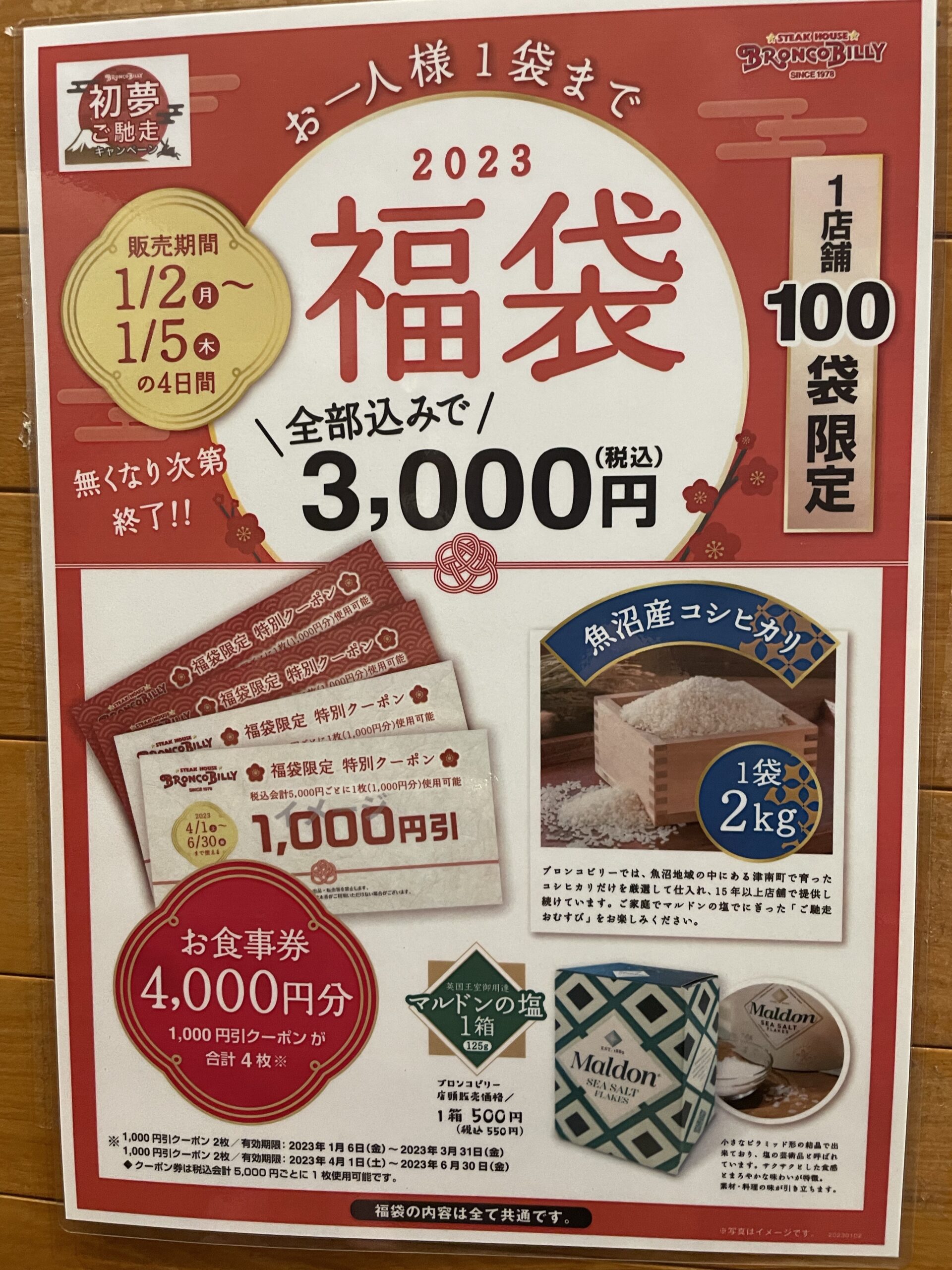 ブロンコビリーの福袋内容