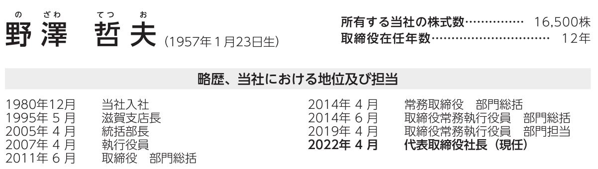 社長の経歴