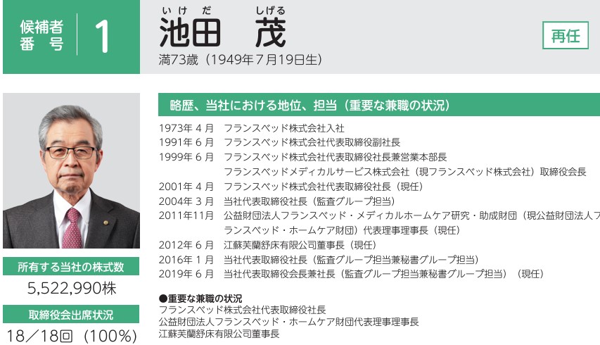 池田社長の経歴