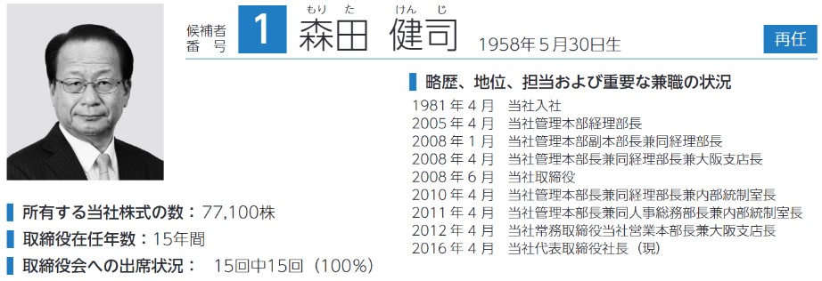 森田社長の経歴