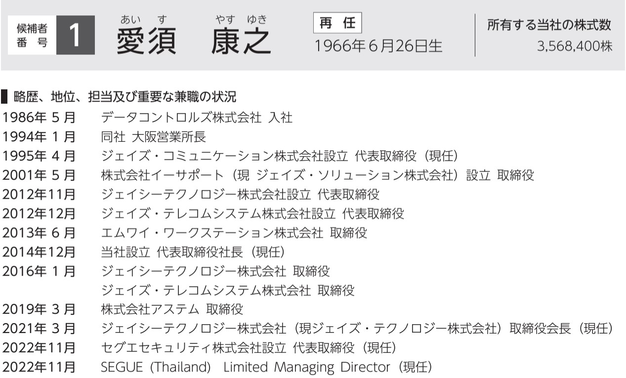 愛須社長の経歴