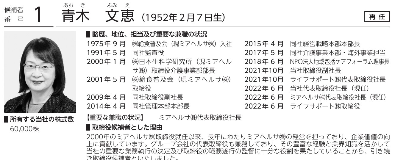 ミアヘルサホールディングスの社長の経歴