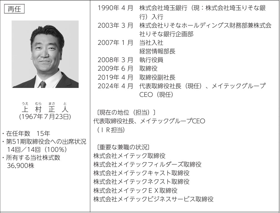 上村社長の経歴