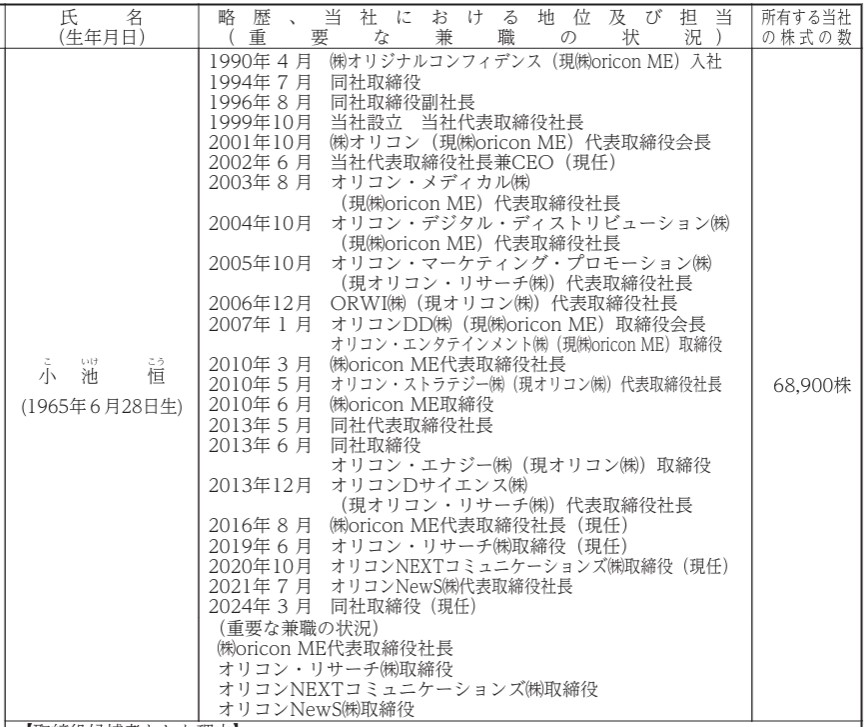 小池社長の経歴