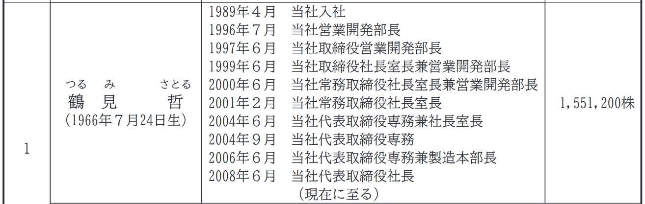 鶴弥社長の経歴