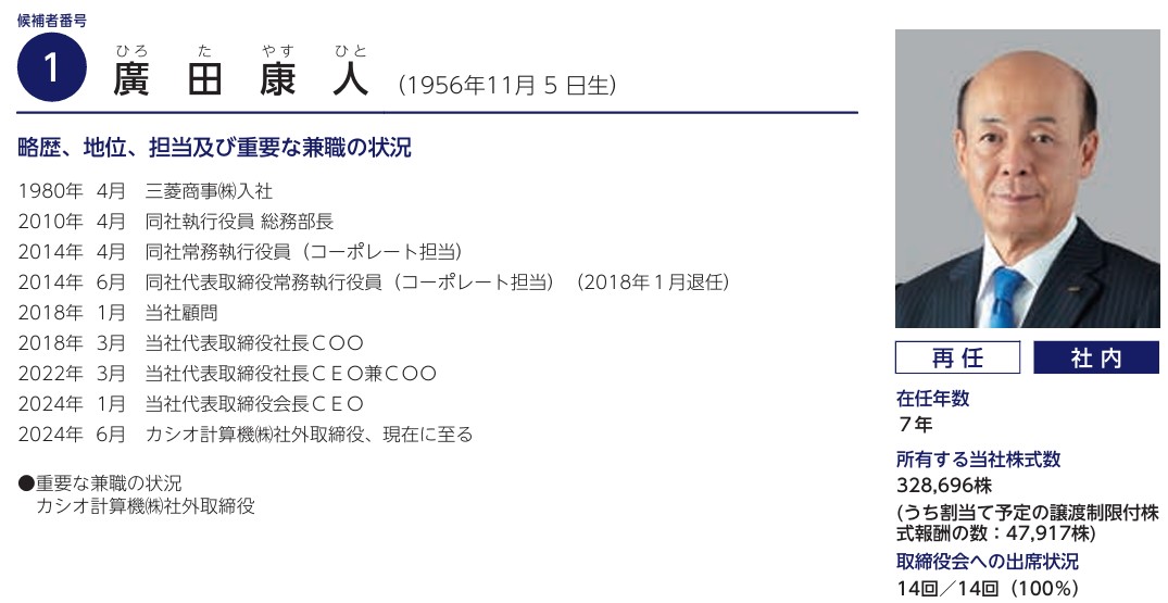 アシックスの社長経歴