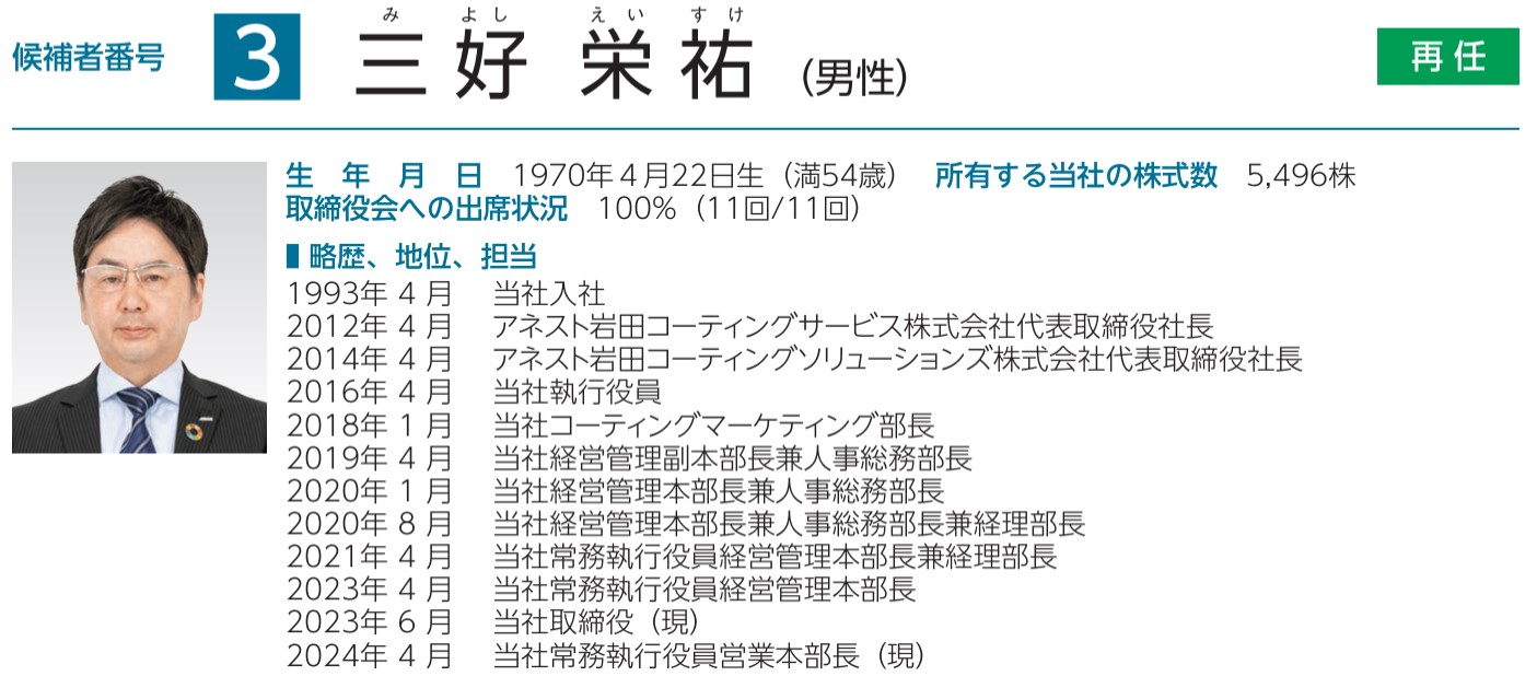 アネスト岩田の社長経歴