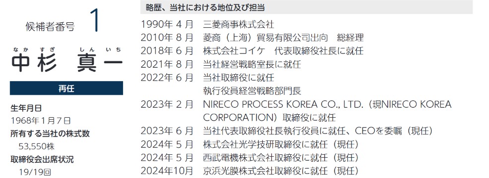ニレコの社長経歴