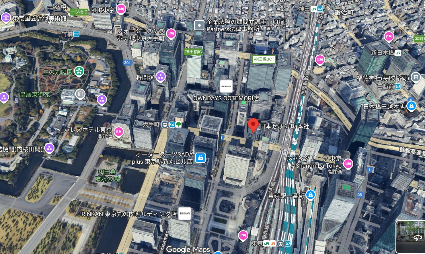 日本ゼオンの本社画像