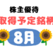 【2019年8月】優待マニアが選択した株主優待取得予定リスト全公開